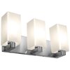 Access Lighting Archi, 3 Light Vanity, Brushed Steel Finish, Opal Glass 50177-BS/OPL